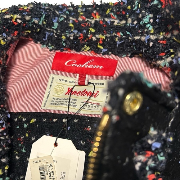 NWT Coohem Yaonetomi Japanese Tweed Jacket Sz 38 - Picture 11 of 13